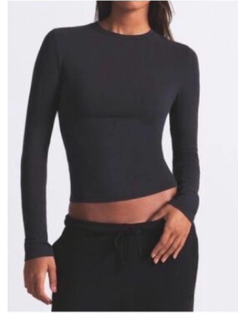 SKIMS Stretchy Sculpting Classic Black Long Sleeve Top - Picture 3 of 3
